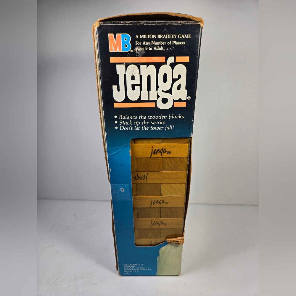 VINTAGE JENGA Wooden Block Balance Game Complete 54 Piece Set